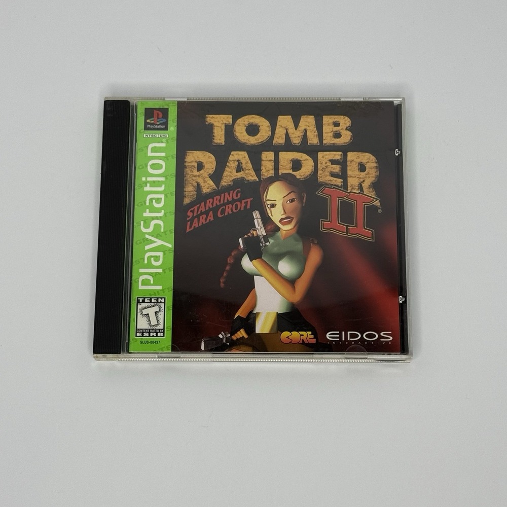 Tomb Raider II 2 (Sony PlayStation 1, 1997) PS1 CIB w/ Manual & Reg Card Tested